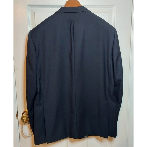 Giorgio Fiorelli Navy Blue Super Fine Sports Coat 2 Button Jacket Size 46 R - Picture 2 of 14